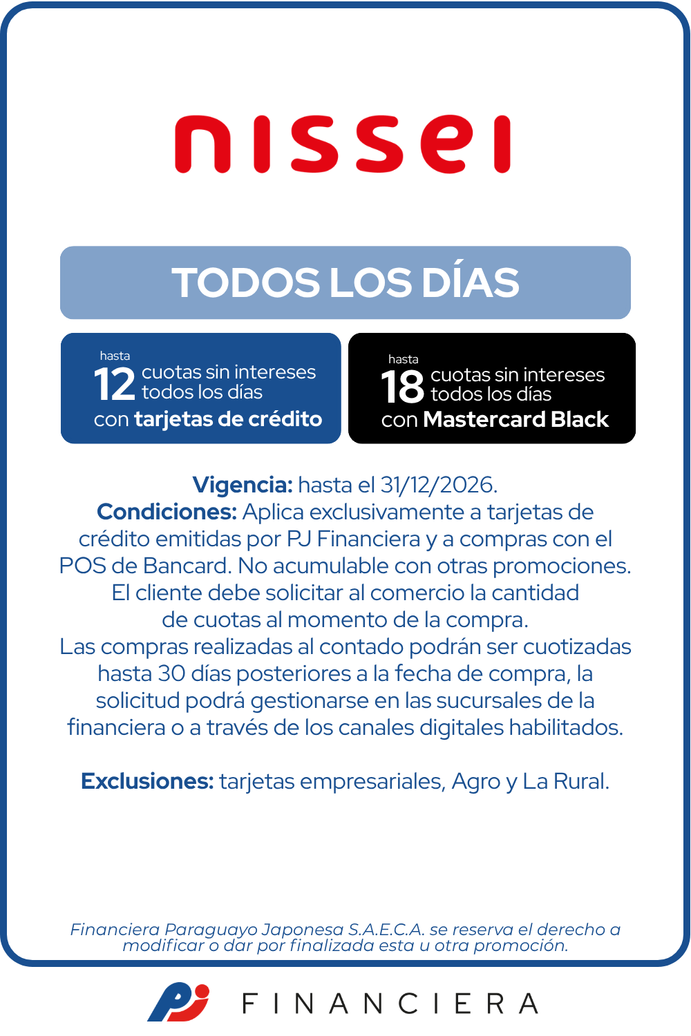 Nissei 18 Cuotas Tecnología Todos Los Días Asuncion Ciudad del Este