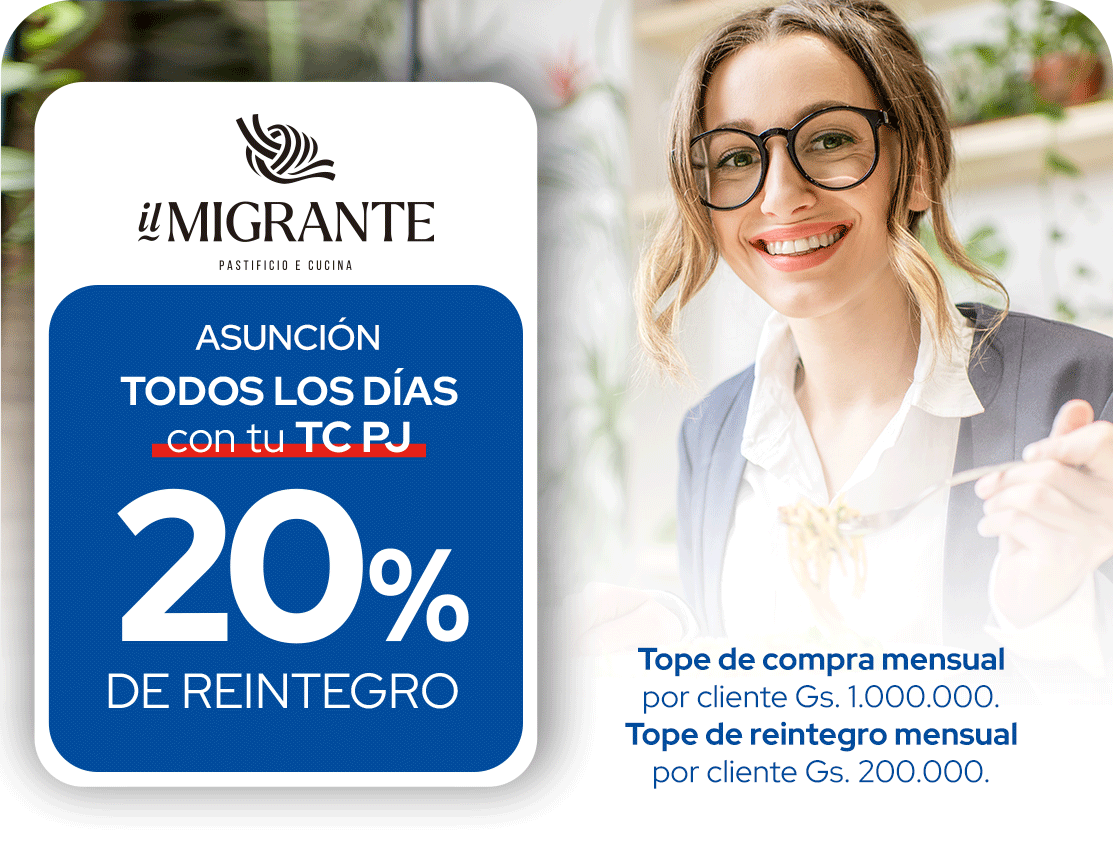 Il Migrante 20% Reintegro Gastronomía Todos Los Días Asuncion