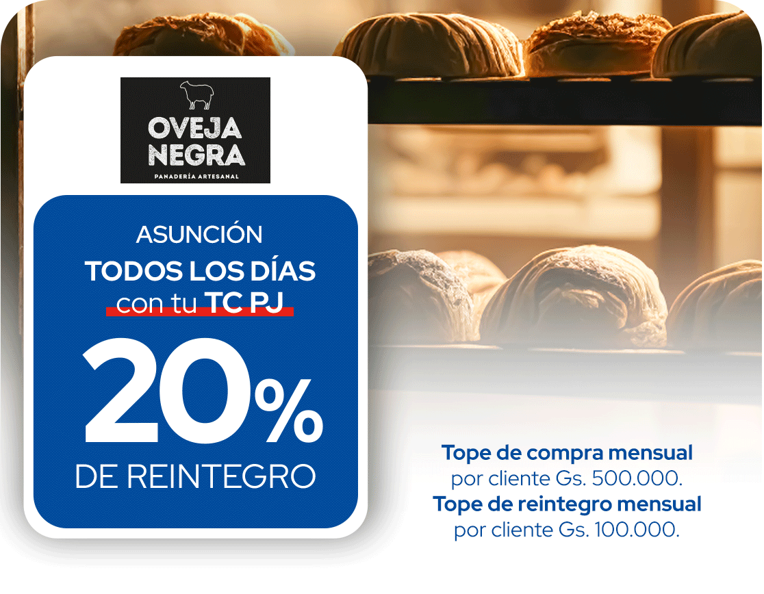 Oveja Negra 20% Reintegro Gastronomía Todos Los Días Asuncion