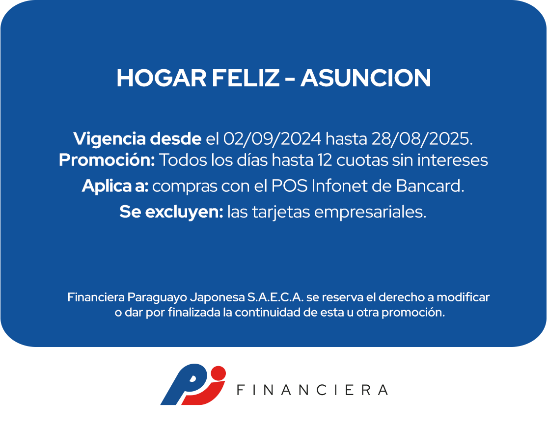 Hogar Feliz 12 Cuotas Artículos Hogar Todos Los Días Asuncion