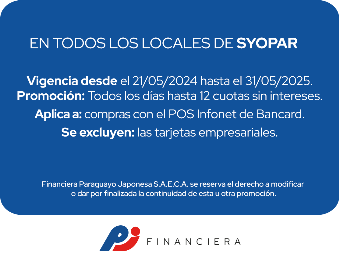 Syopar 12 Cuotas Piscinas Todos Los Días Asuncion Central