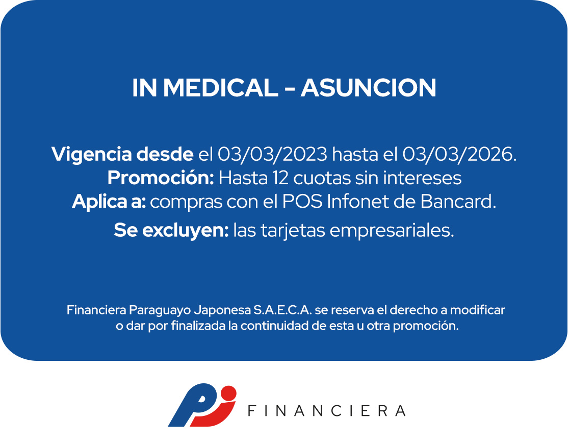 Inmedical 12 Cuotas Salud y Bienestar Todos Los Días Asuncion