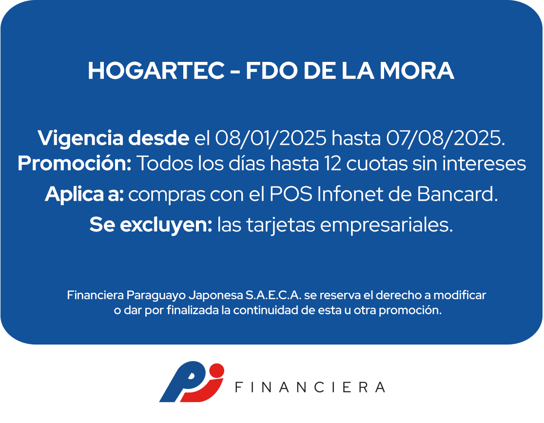 Hogartec 12 Cuotas Todos Los Días Fernando de la Mora