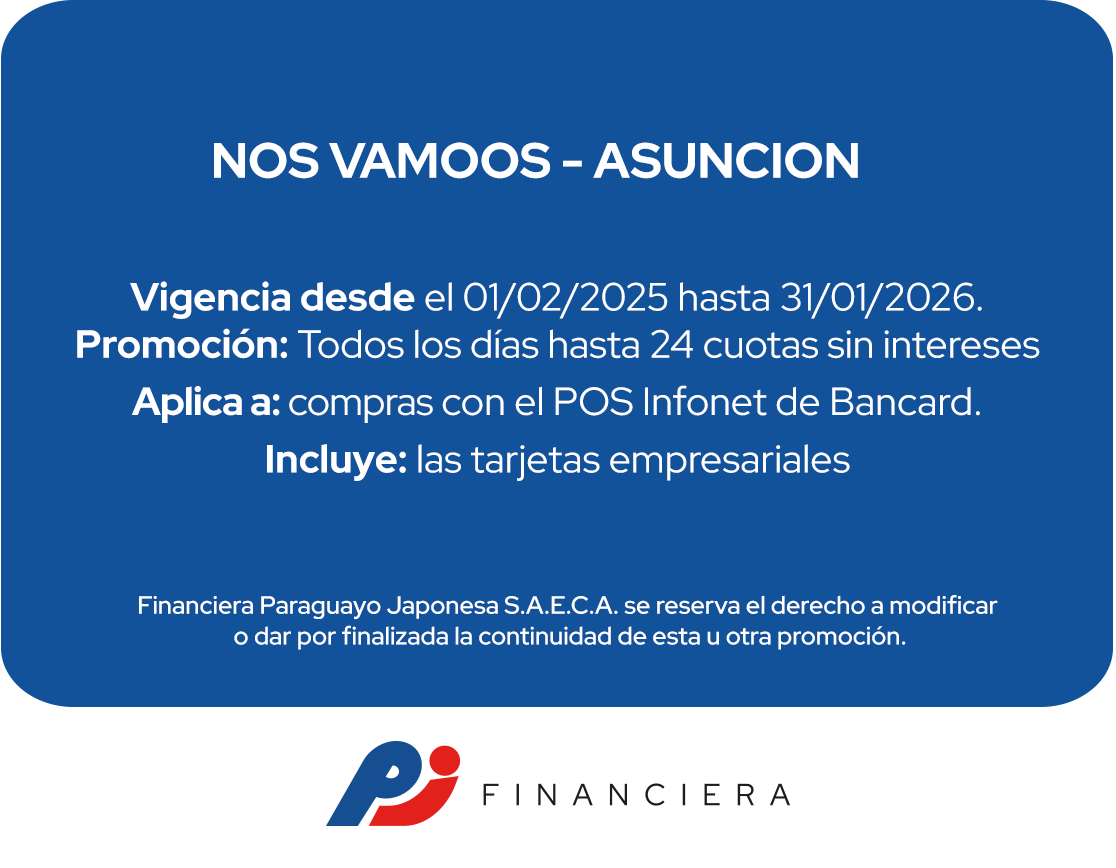 Nos Vamoos 24 Cuotas Viajes Todos Los Días Todo el País Central Asuncion