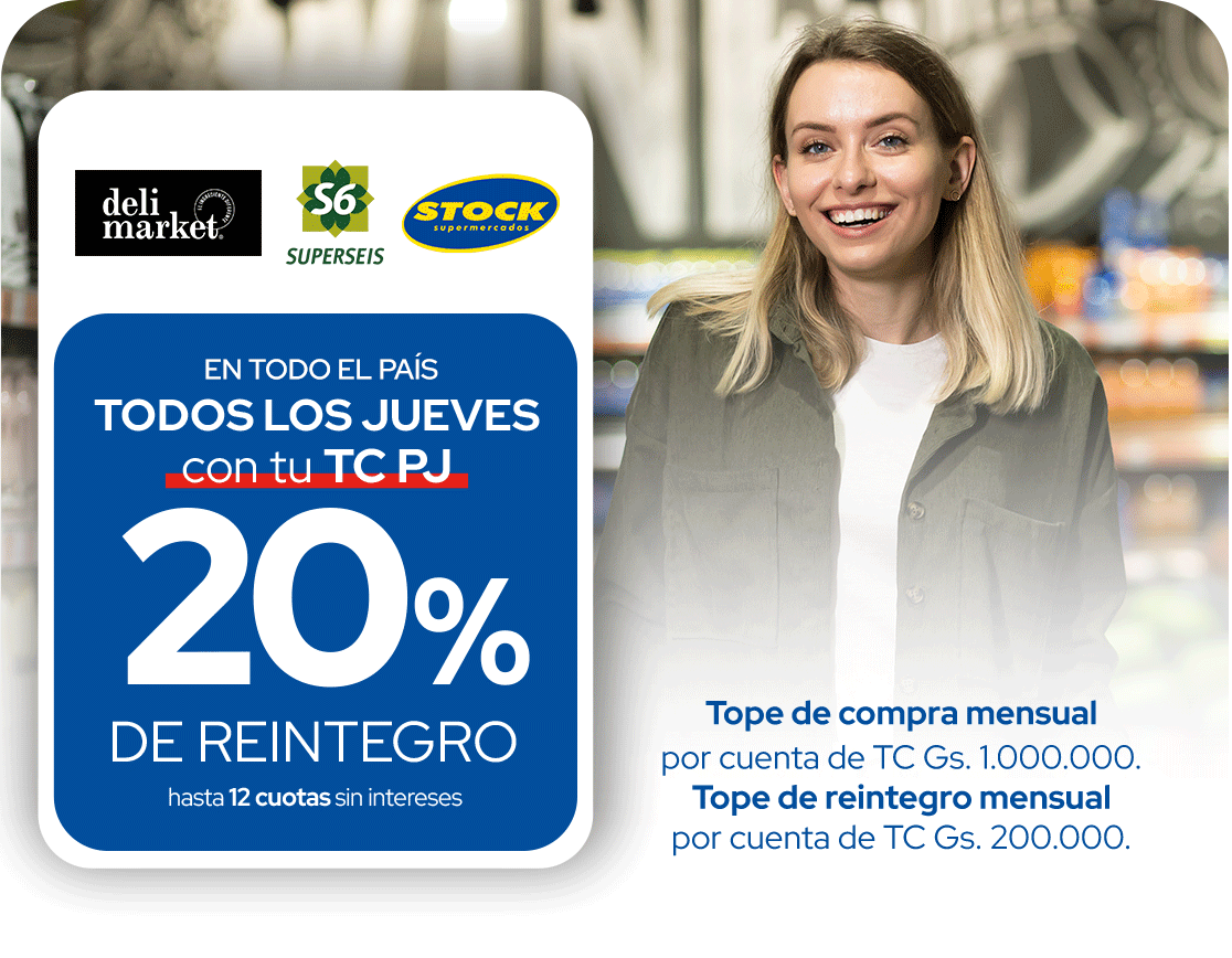 Delimarket, S6, Stock Superseis Super Seis 20% Reintegro 12 Cuotas Supermercado Jueves Asunción Ciudad del Este Todo el País Central