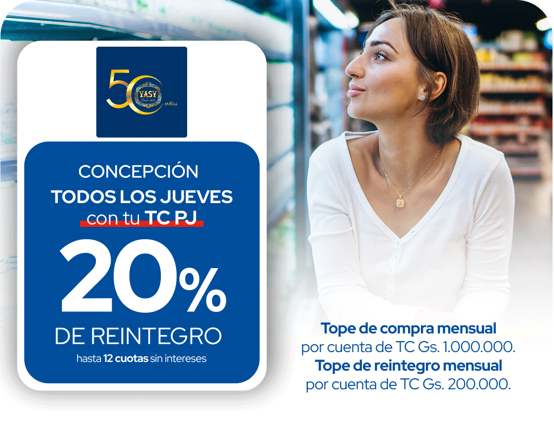 Casa Yasy 20% Reintegro Supermercado Jueves Concepcion