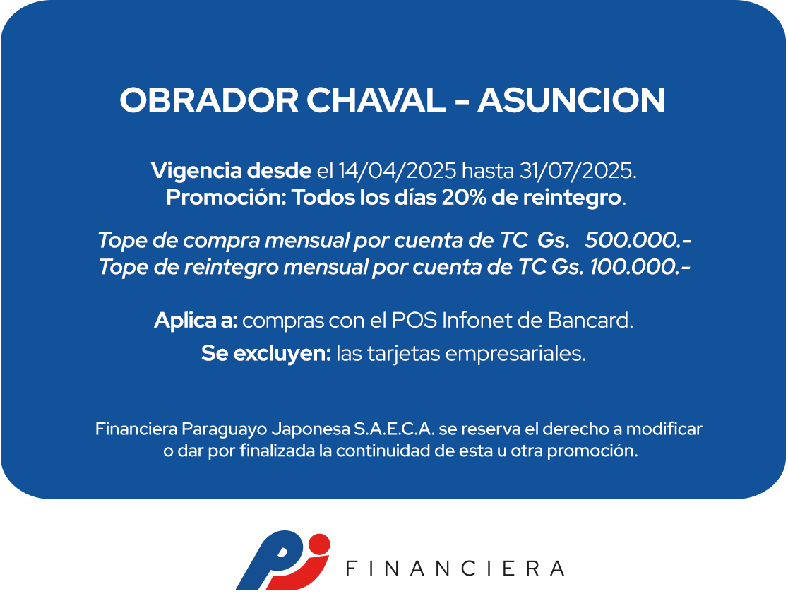 Obrador Chaval 20% Reintegro Gastronomía Todos Los Días