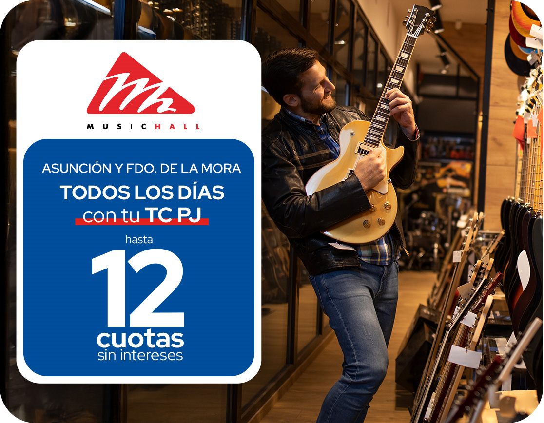 Music Hall Todos los días 12 cuotas sin intereses Asunción Tecnología e Ecommerce Varios