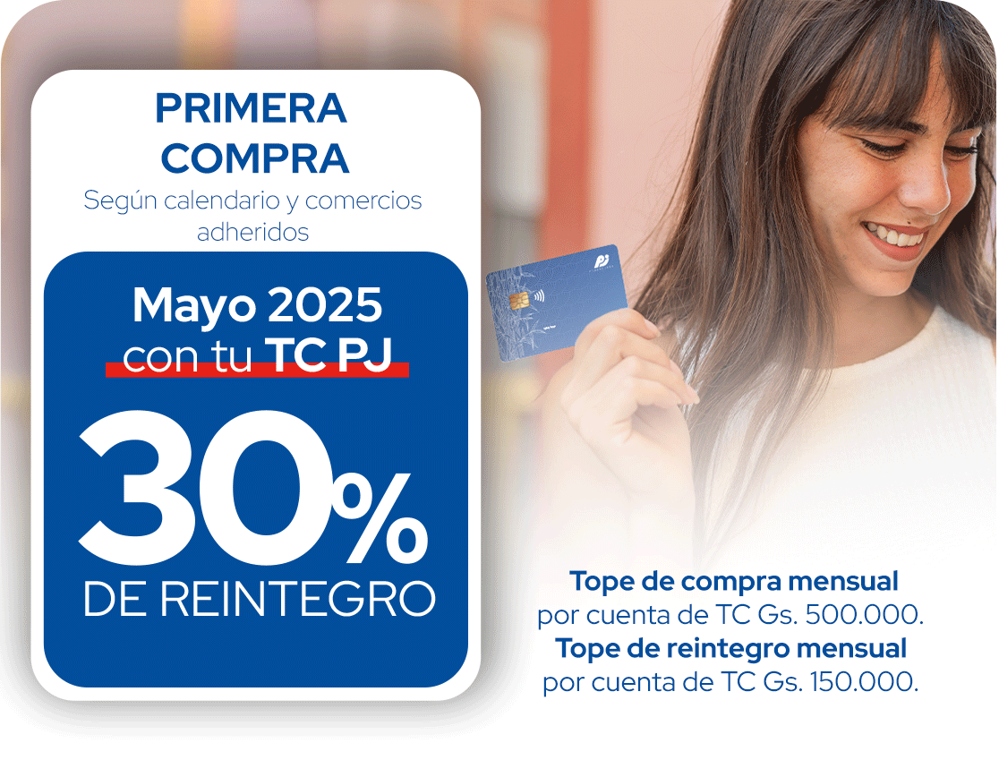 Primera Compra Mayo 2025 30% de Reintegro