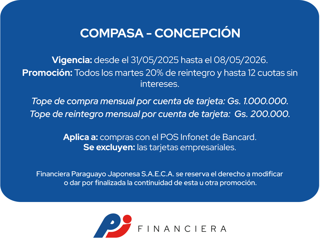 Compasa 20% Reintegro Gasolinera Martes Concepcion