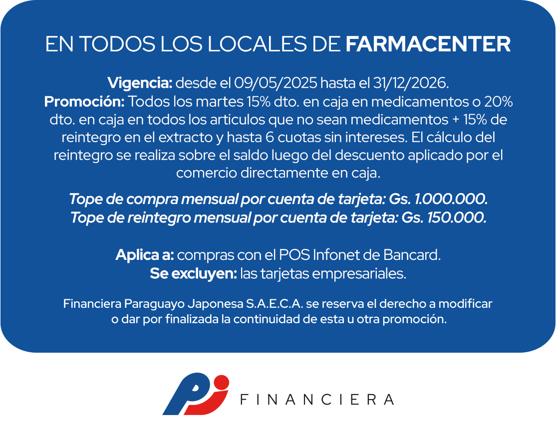 Farmacenter martes 35 de ahorro