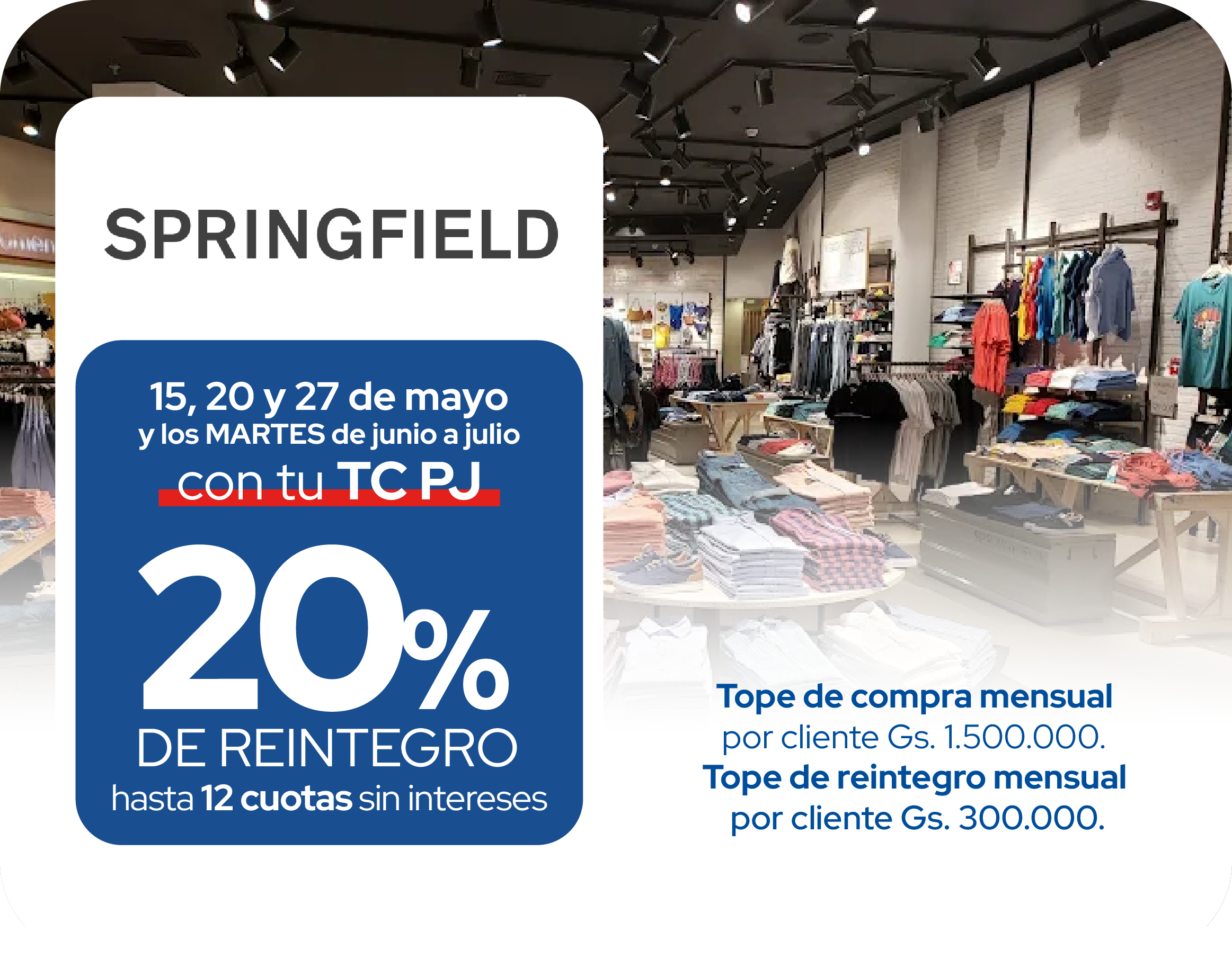 Springfield 20 reintegro 15, 20, 27 mayo Junio a Julio Martes