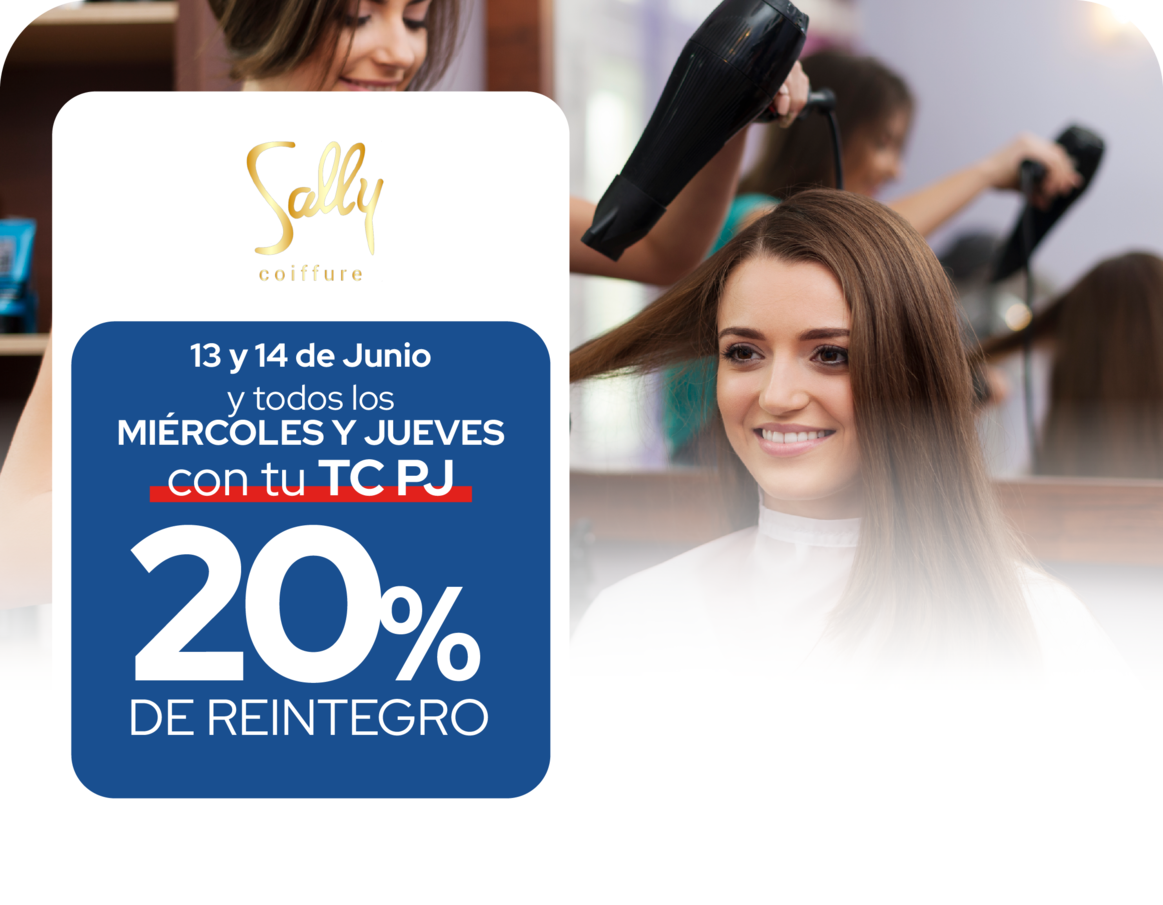 Sally coiffure todos los miercoles y jueves 20 de reintegro