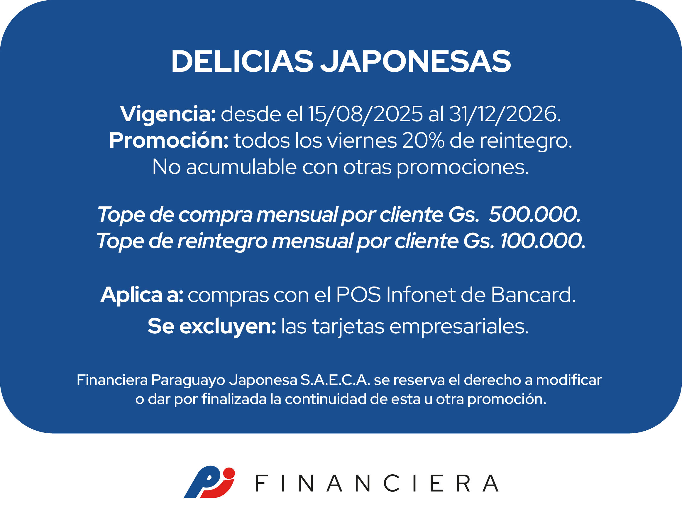 Delicias Japonesas 20% restaurante viernes