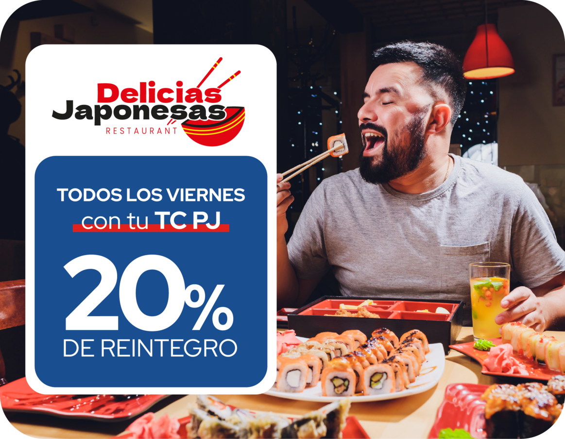 Delicias Japonesas 20% restaurante viernes