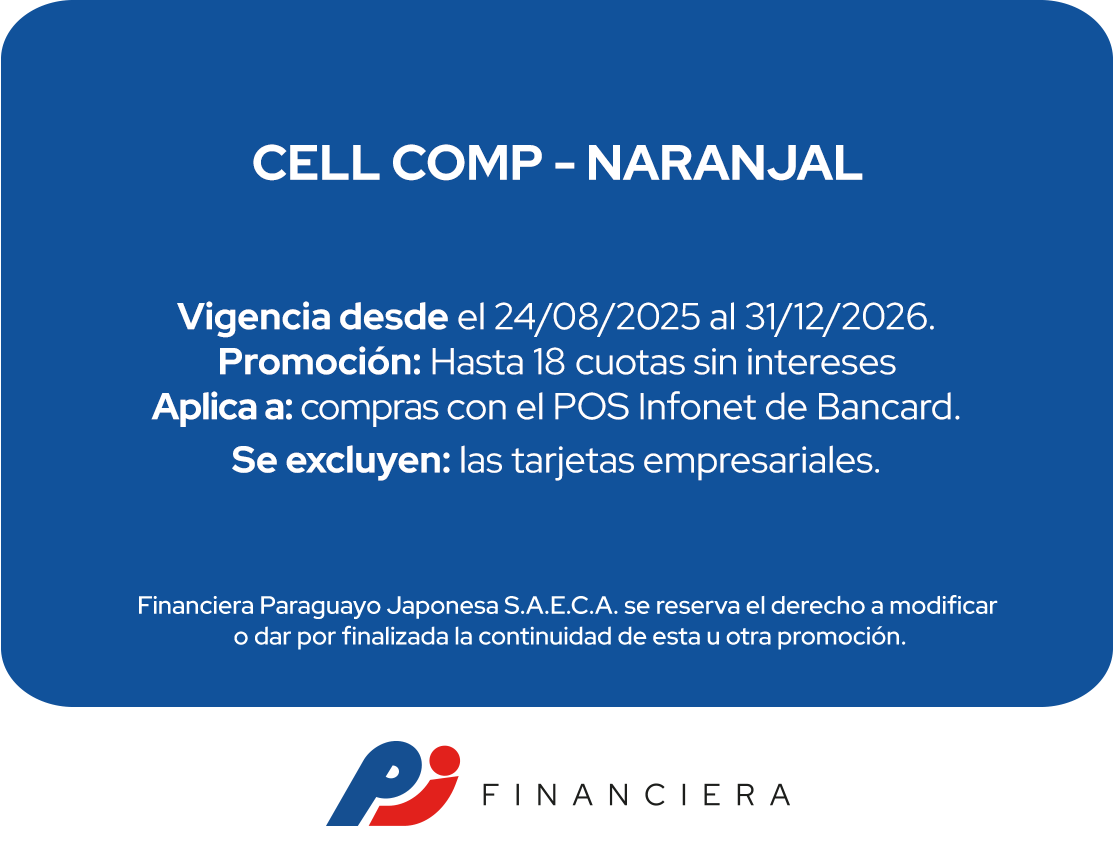 CellComp 18 Cuotas Tecnología Todos Los Días Naranjal