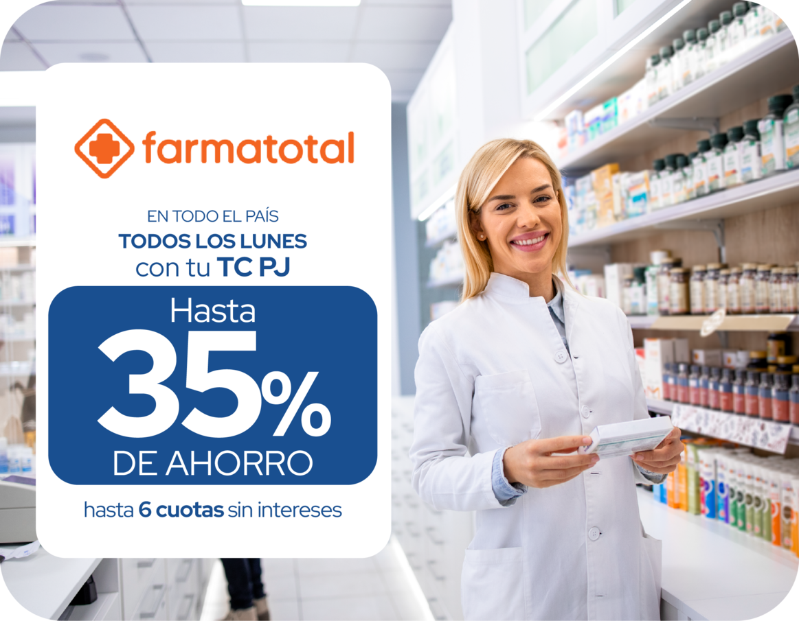 Farmatotal 35 de ahorro lunes 6 cuotas