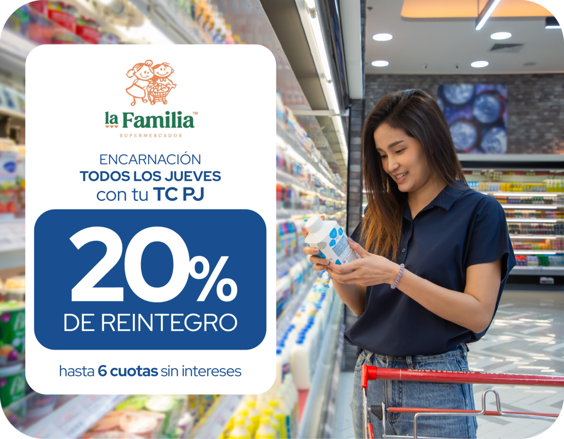 La Familia 20% Reintegro Supermercado jueves 6 cuotas  Encarnacion