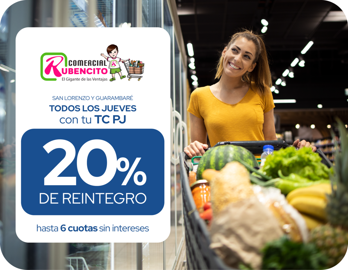 Lunes20% Reintegro Supermercado jueves 6 cuotas  San Lorenzo Central Guarambare