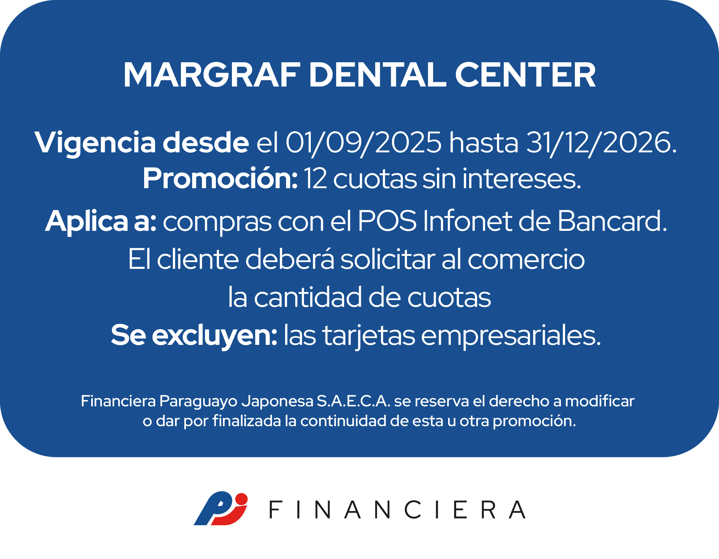 Margraf dental health center asuncion todos los dias 12 cuotas