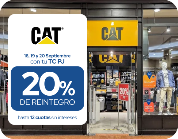 Cat Caterpillar 20 de reintegro 12 cuotas sin intereses