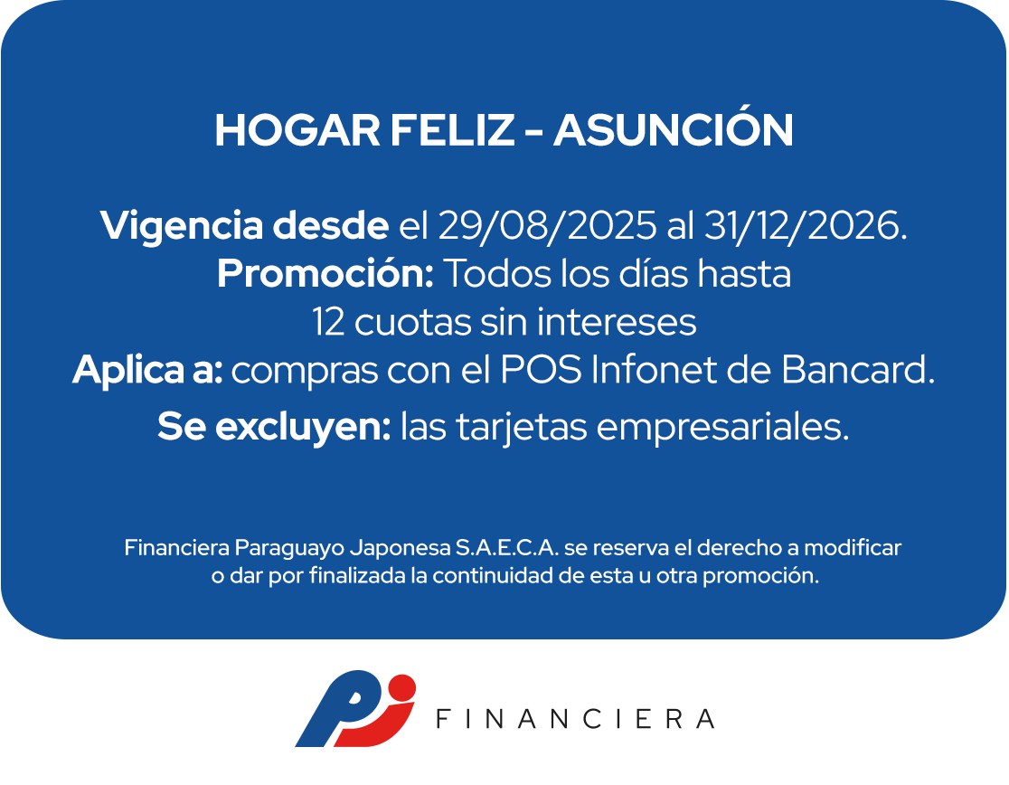 Hogar Feliz 12 Cuotas Artículos Hogar Todos Los Días Asuncion