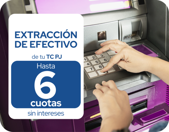 Extraccion de efectivo 6 cuotas sin intereses