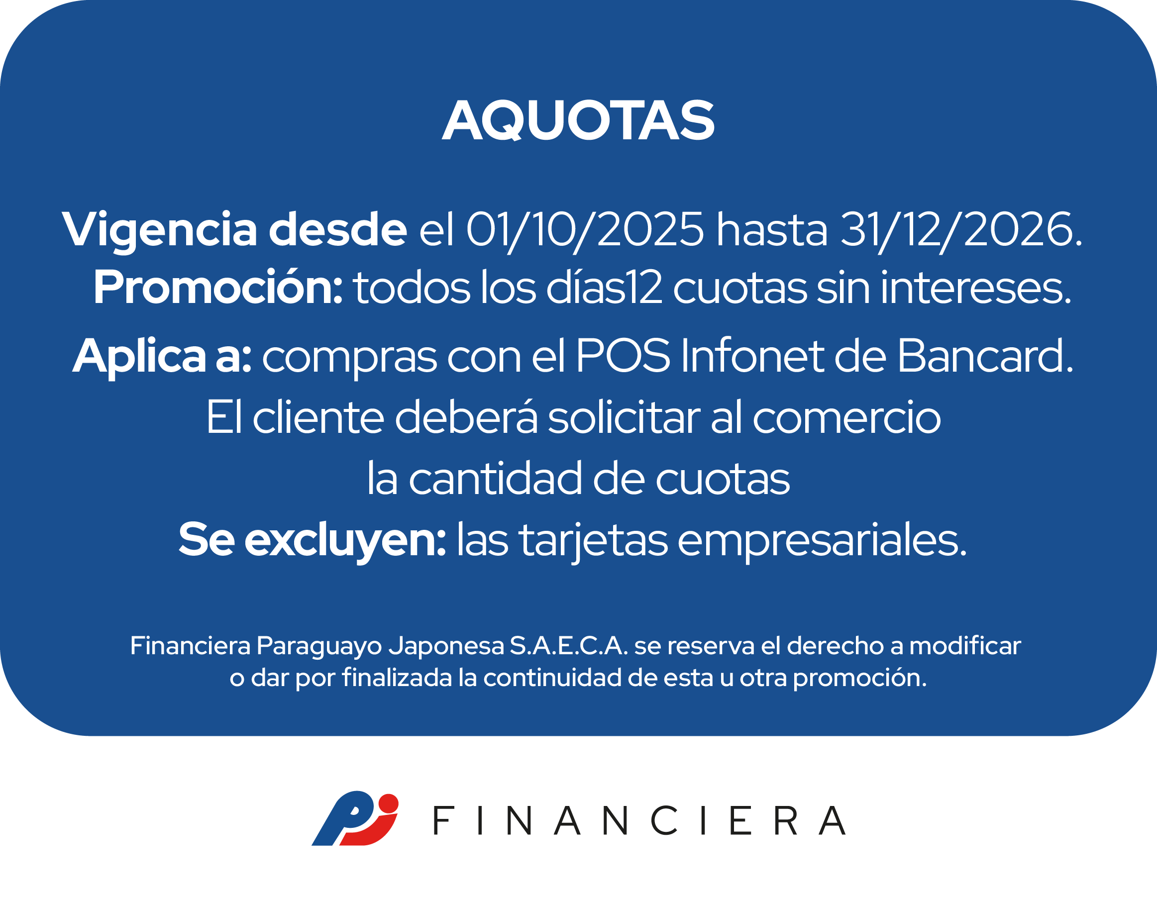 aquotas 12 cuotas sin intereses asuncion