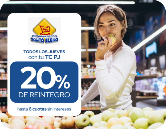 supermercado santa elena 20 de reintegro 6 cuotas sin intereses