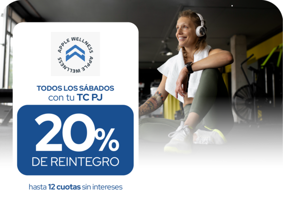 apple wellness 20% Reintegro 12 cuotas sin intereses