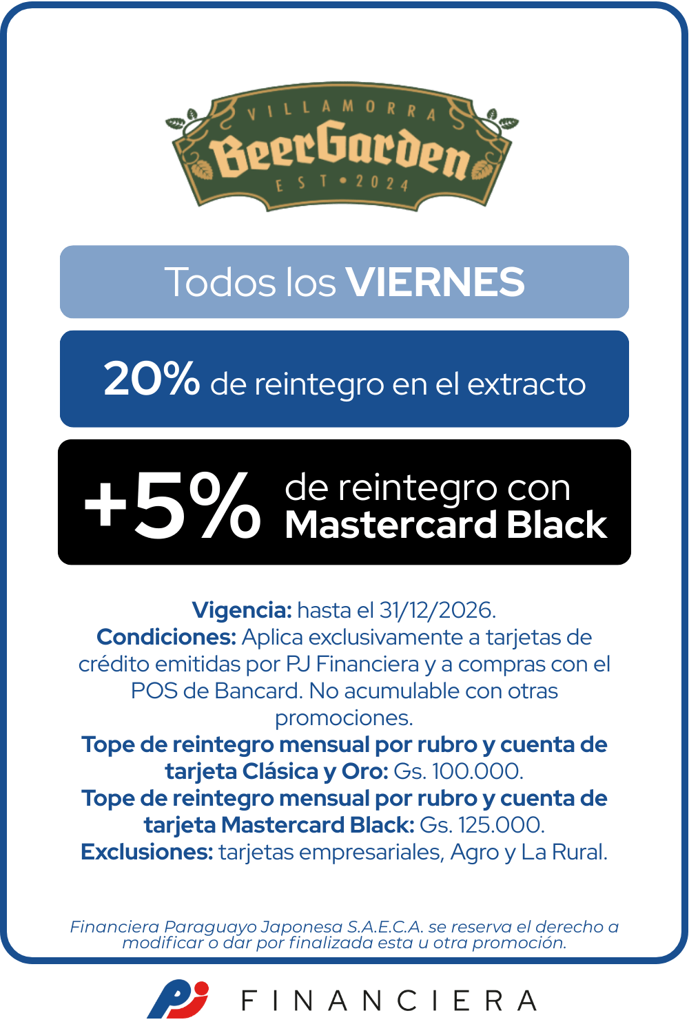 Beergarden bar 20 de reintegro villamorra viernes