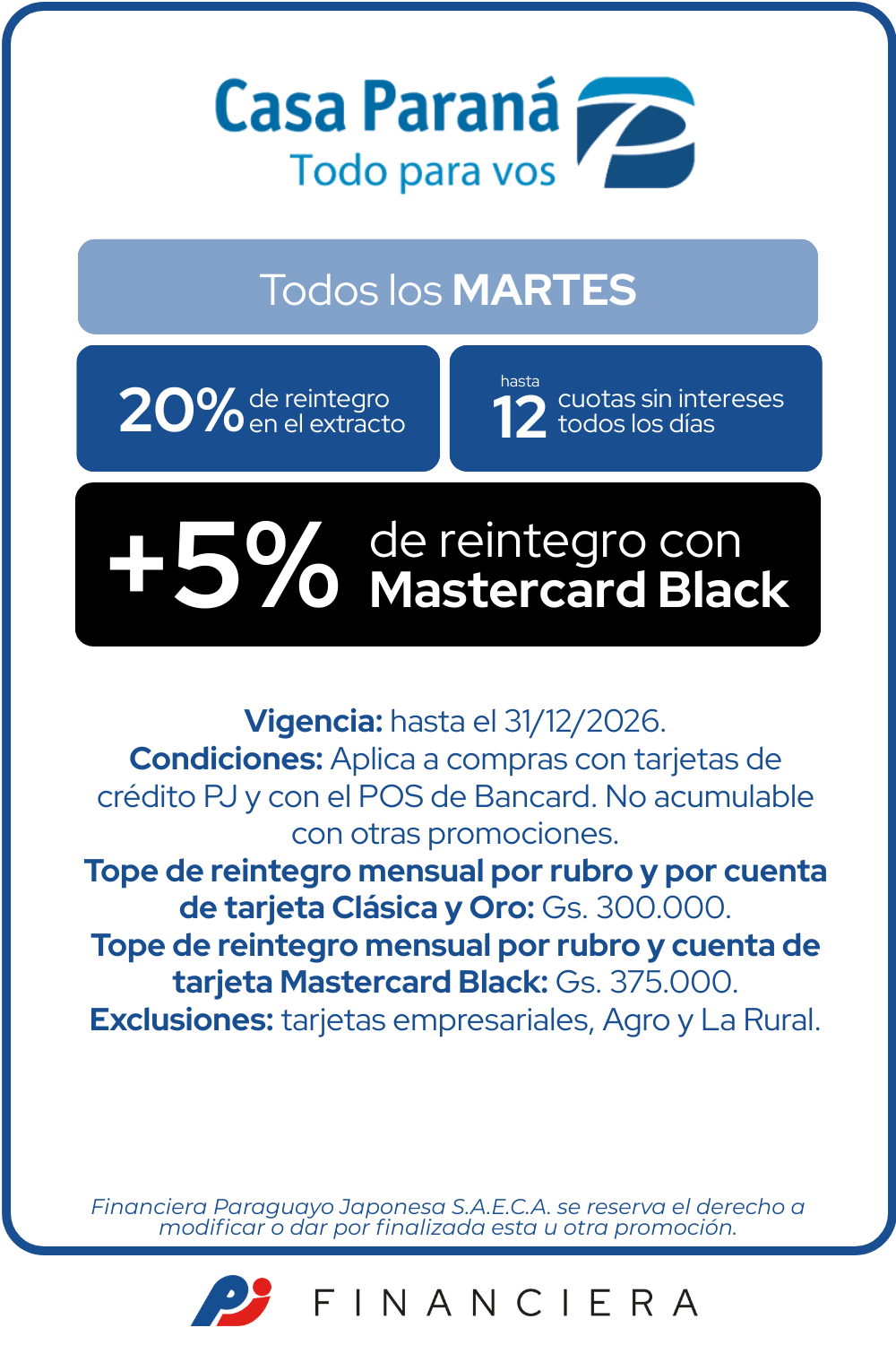 Casa Paraná martes 20 reintegro