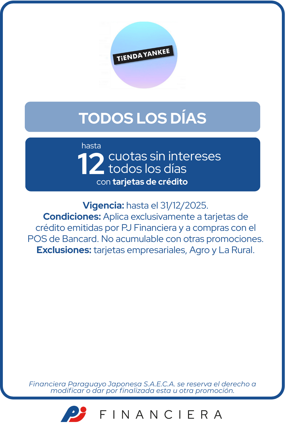 Tienda Yankee 12 Cuotas Tecnología Todos Los Días Central Asunción