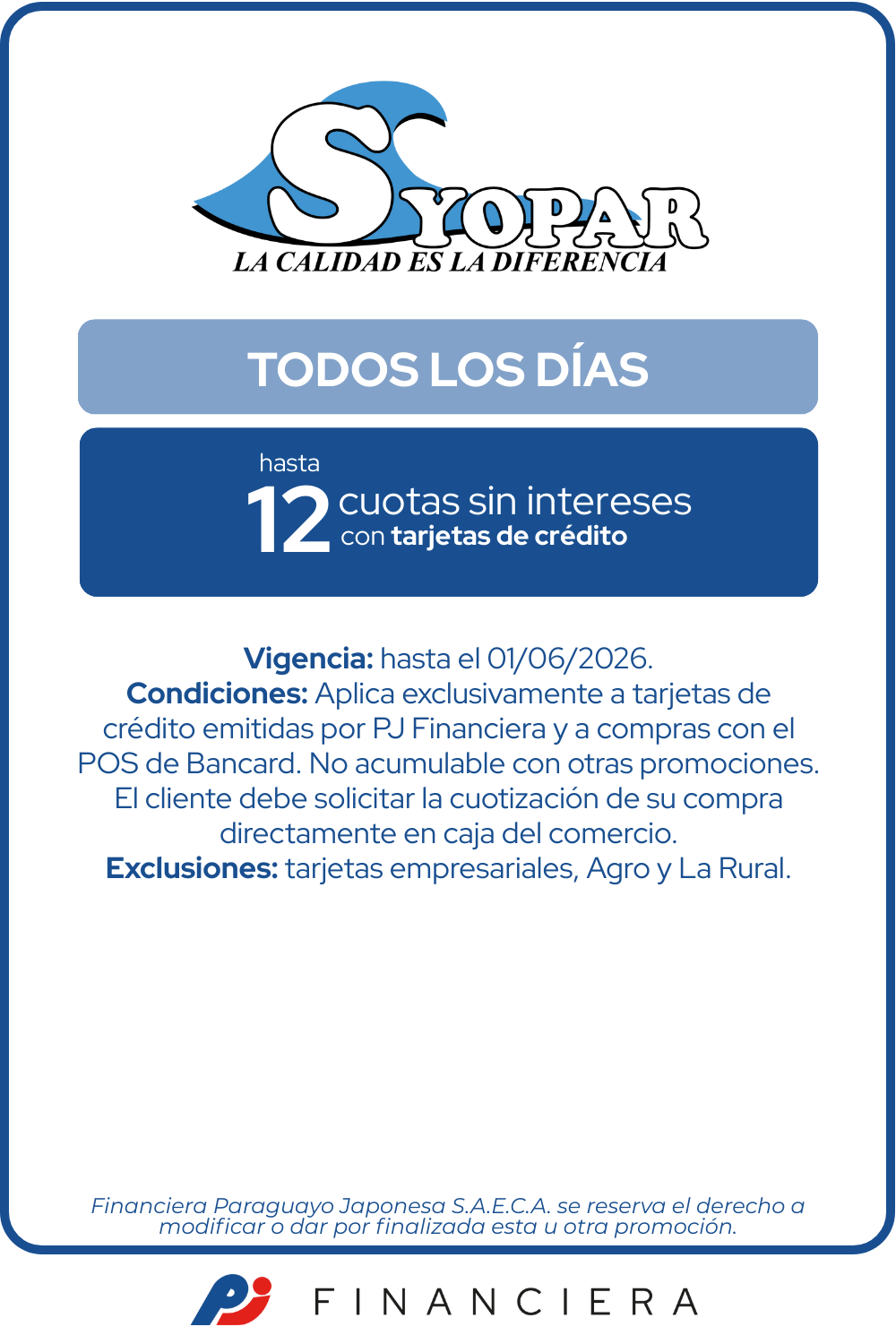 Syopar 12 Cuotas Piscinas Todos Los Días Asuncion Central