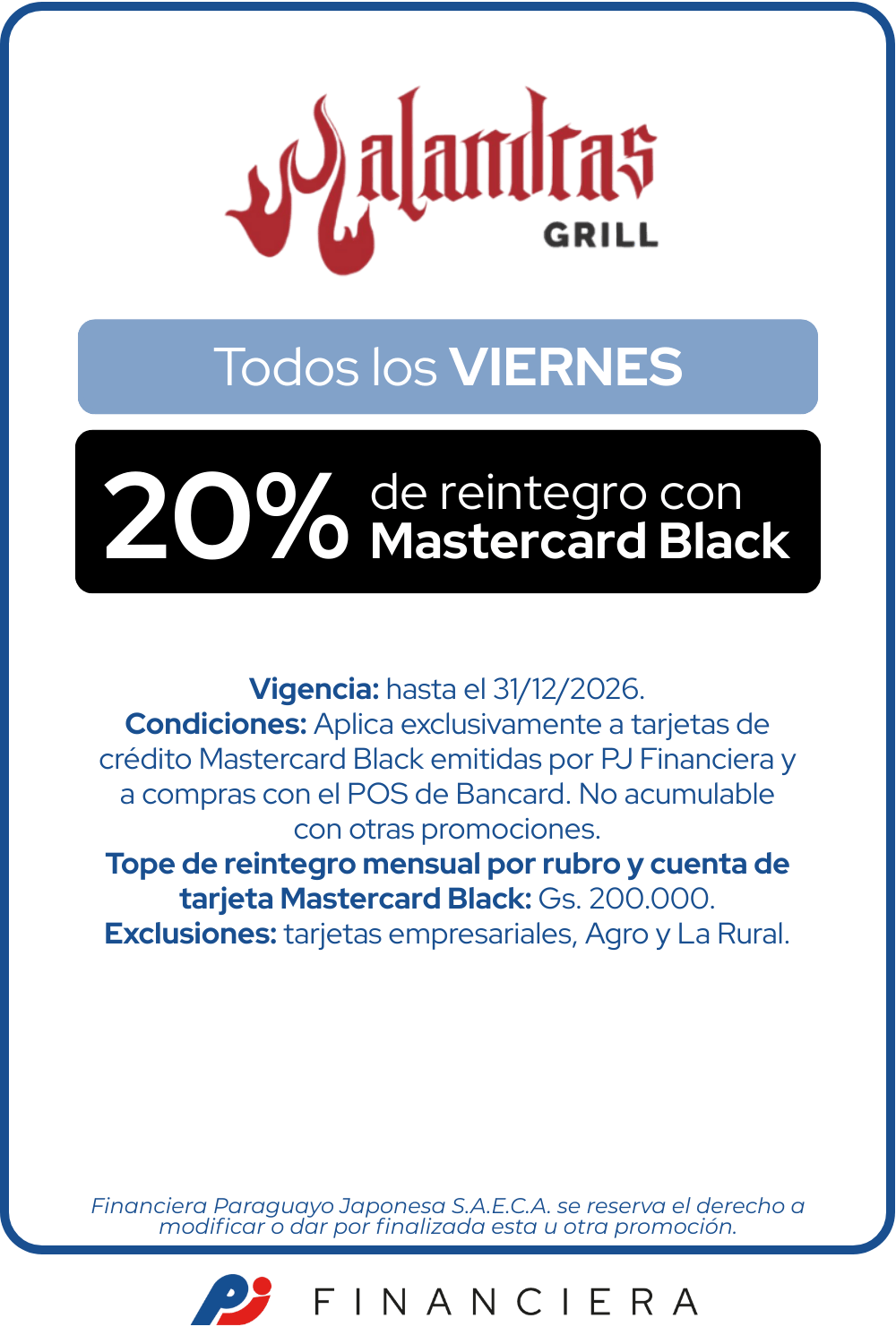 Malandras grill 20 de reintegro viernes gastronomia black