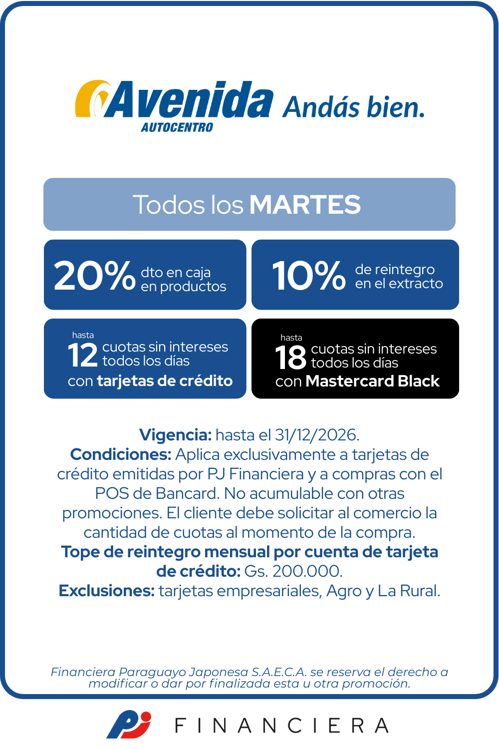 Avenida auto centro 30 de ahorro taller auto 12 cuotas martes
