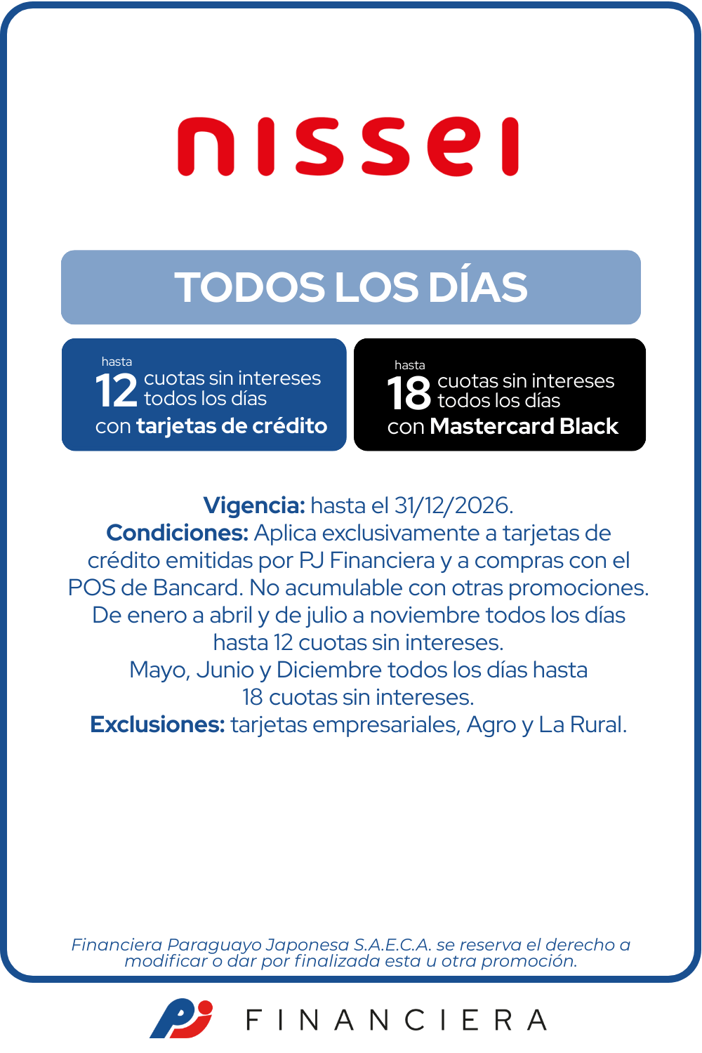 Nissei 18 Cuotas Tecnología Todos Los Días Asuncion Ciudad del Este