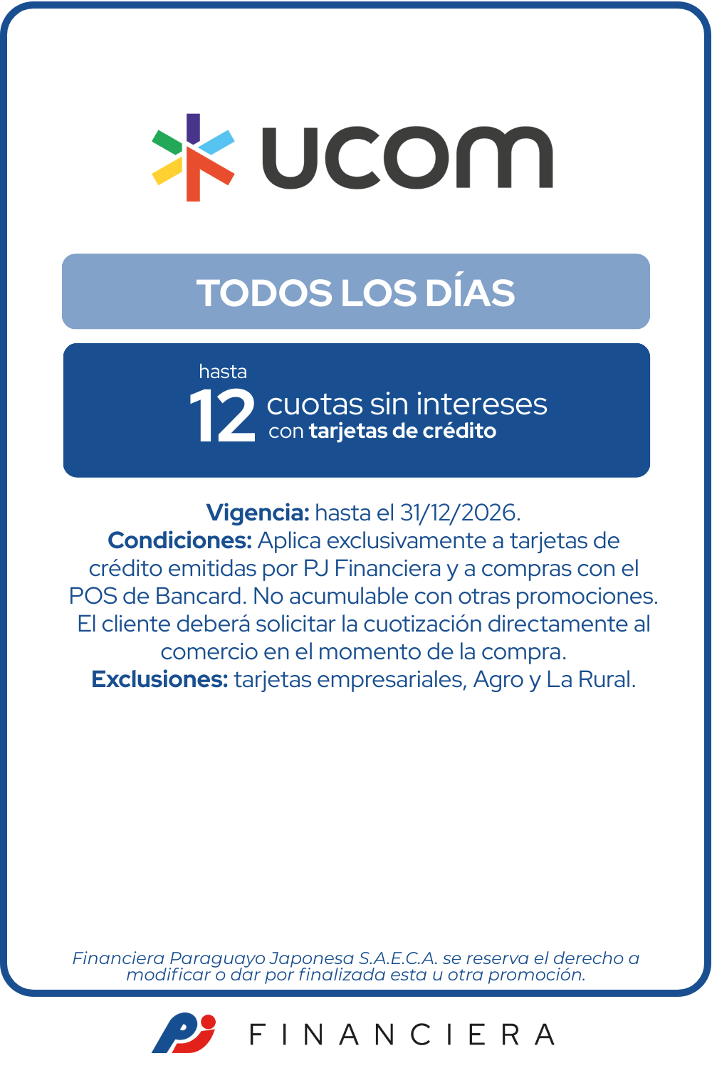 Universidad Comunera hasta 12 cuotas Asuncion