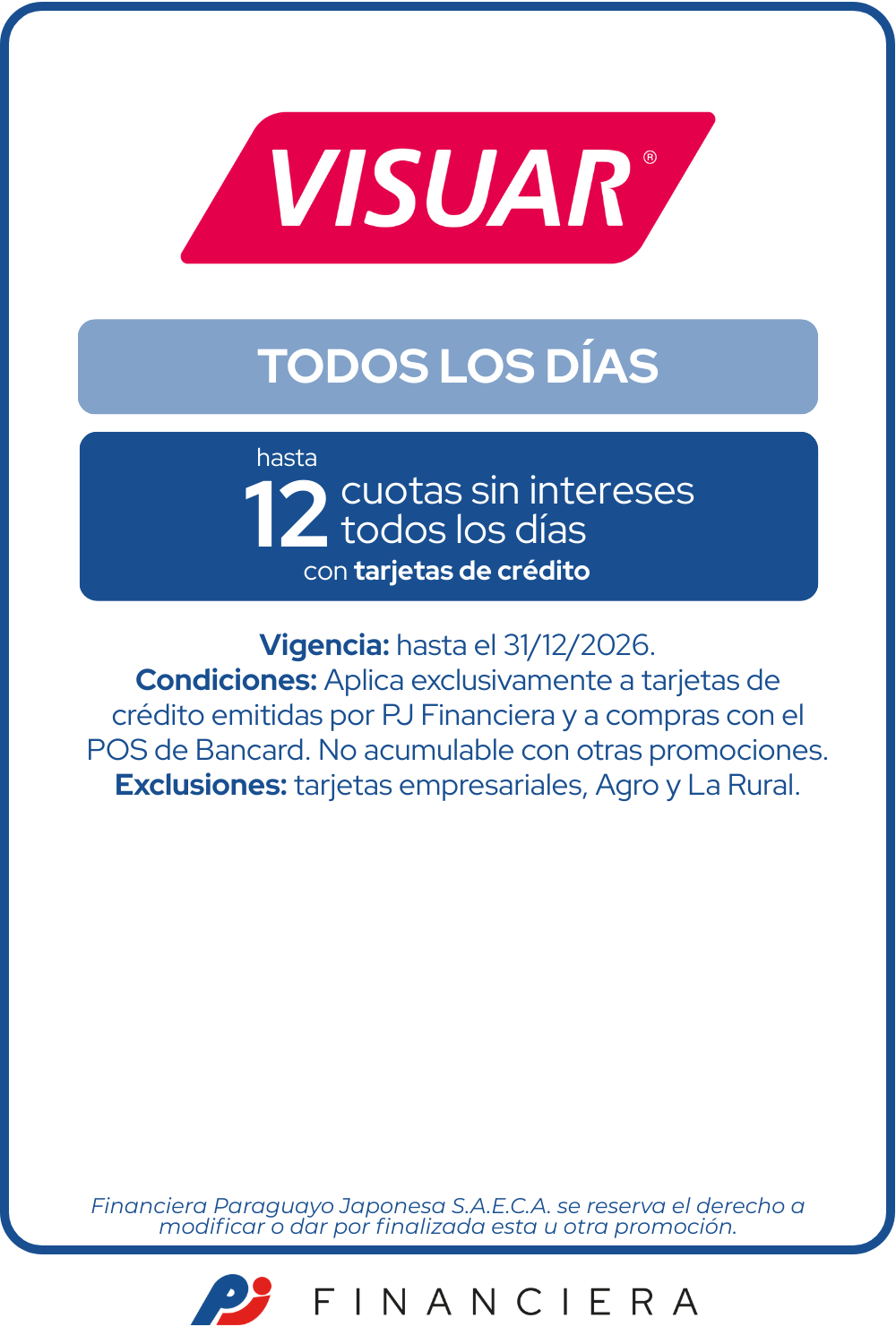 Visuar 12 Cuotas Artículos Hogar Todos Los Días Asuncion