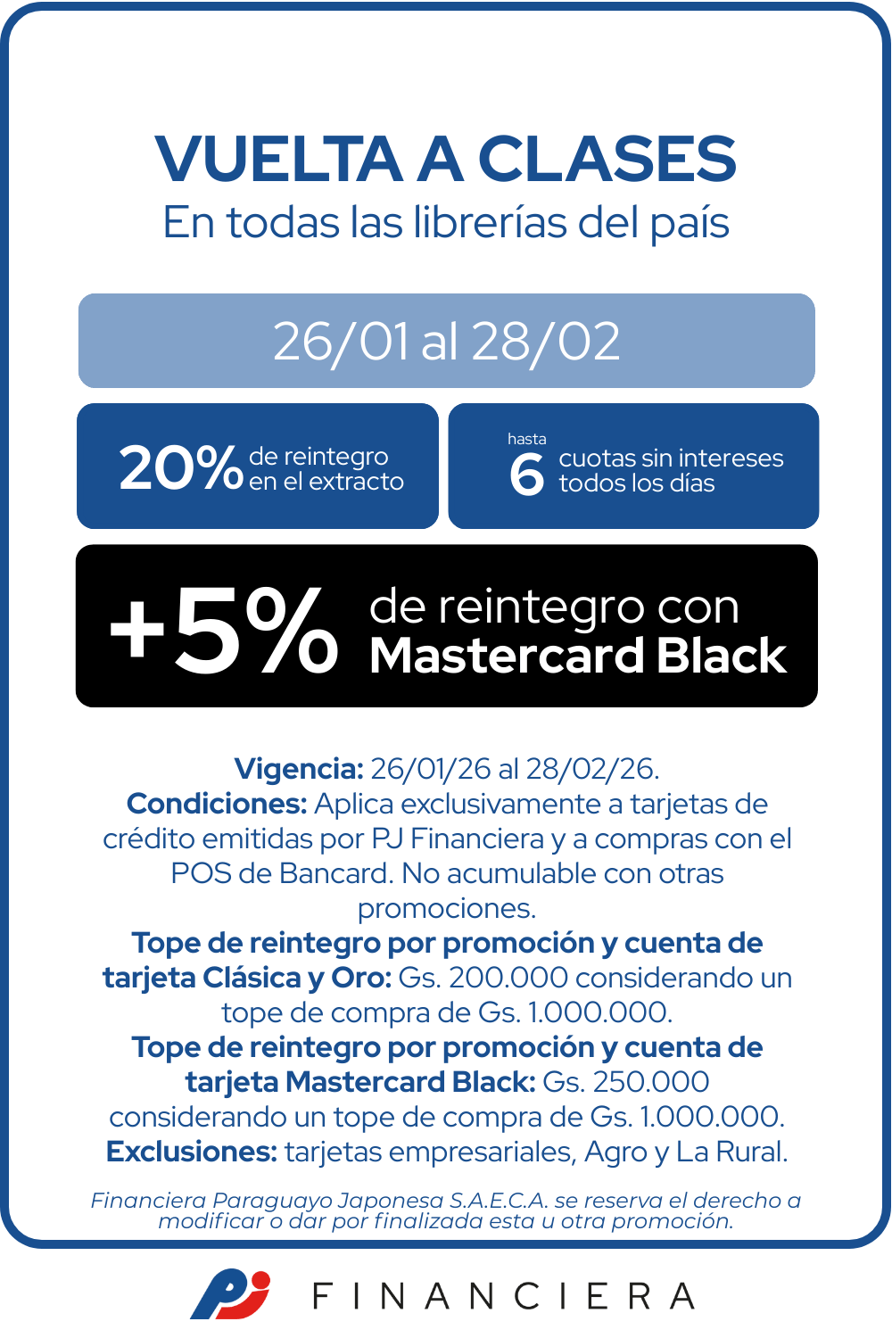 20% de Reintegro en todas las librerías del país