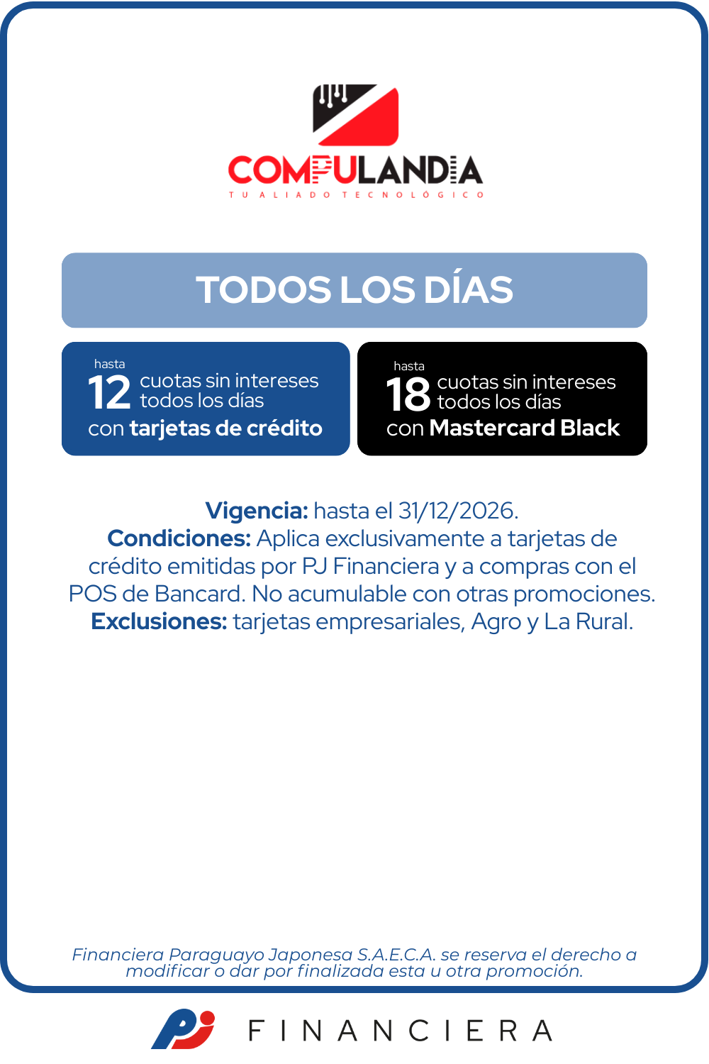 Compulandia 12 Cuotas Tecnología Todos Los Días Asuncion Central