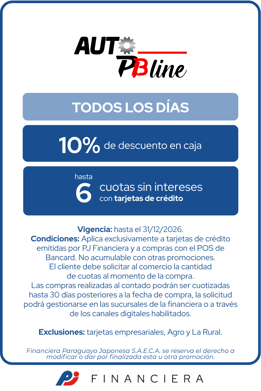 Auto PB Line Beneficios Automóviles Todos Los Días Asuncion