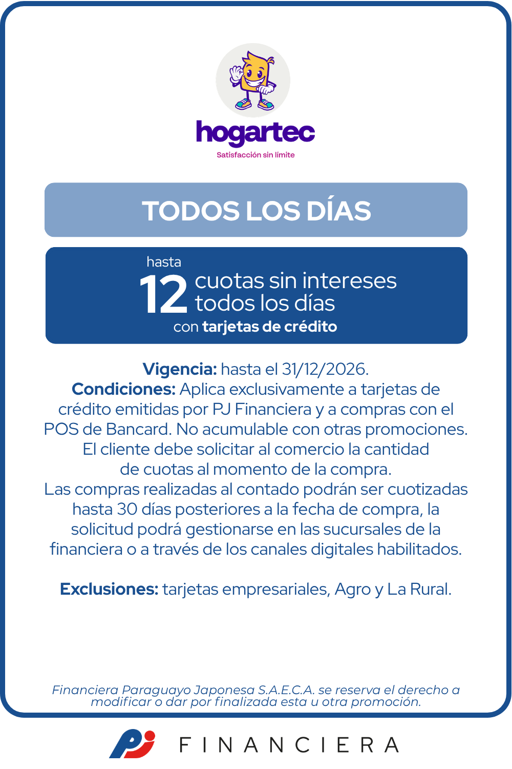 Hogartec 12 Cuotas Todos Los Días Fernando de la Mora