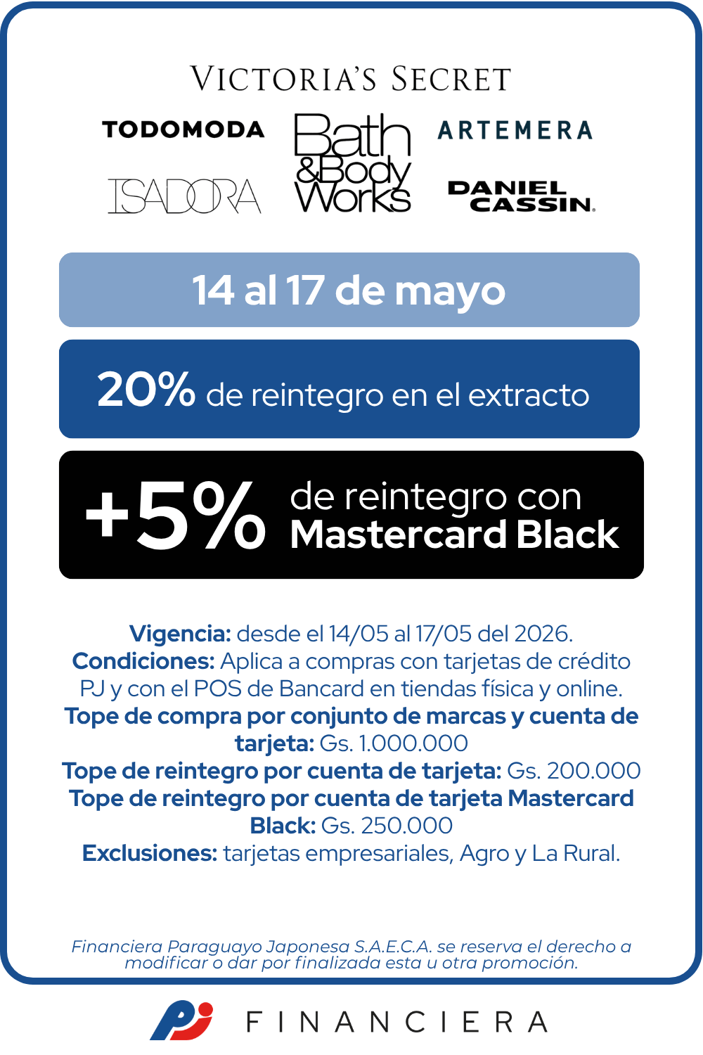 reintegro en tiendas seleccionadas por el día de la madre