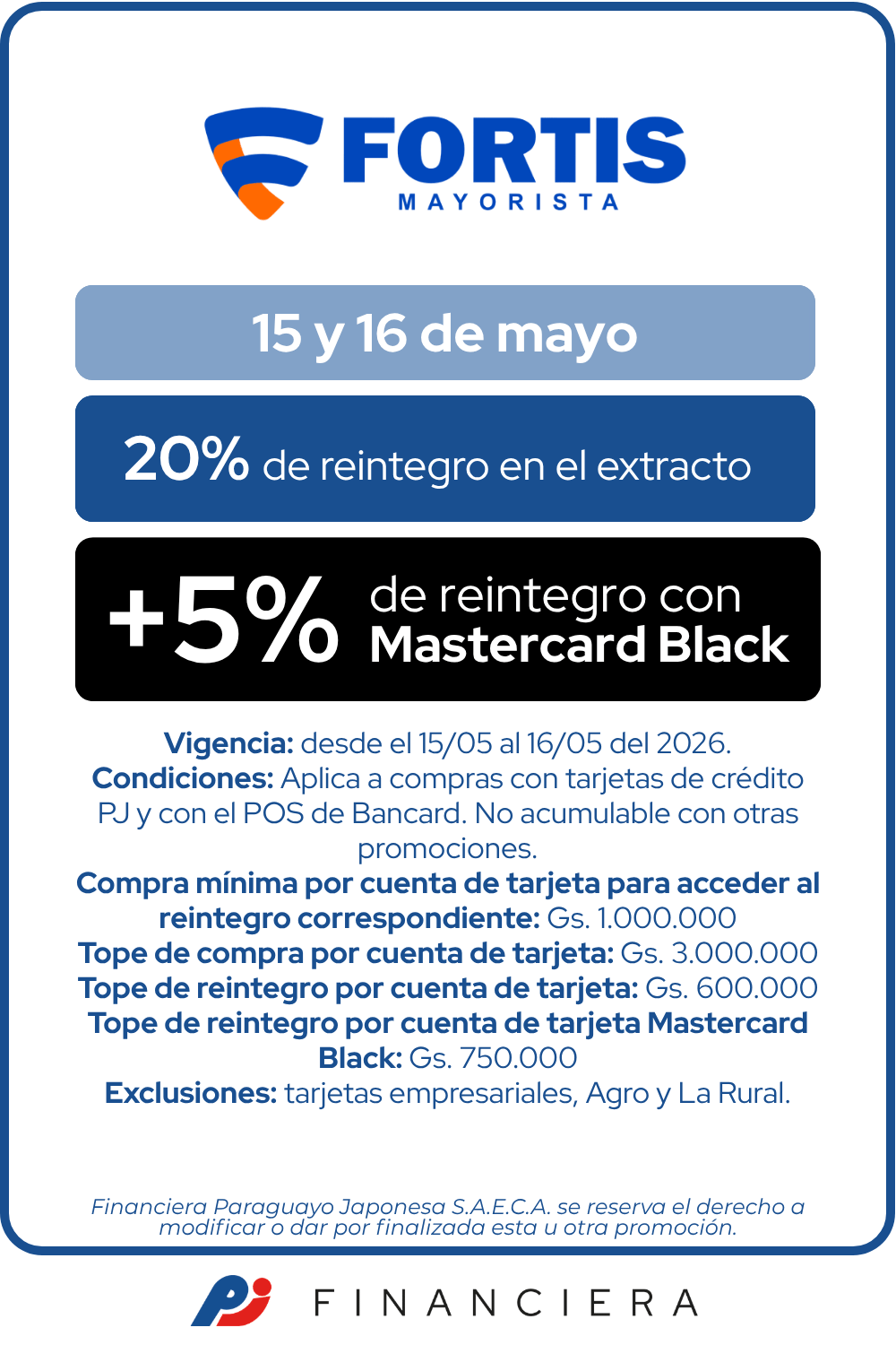 reintegro en Fortis por el día de la madre